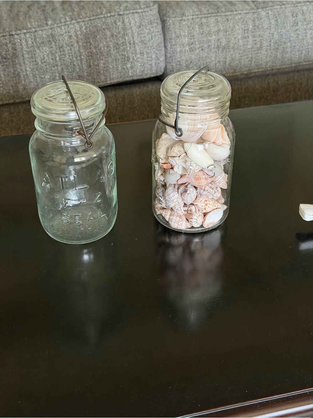 Atlas Glass Mason Jar  flip top - Clear
